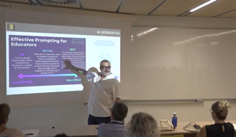 Conferència: De la teoria a la pràctica: IA a les aules universitàries. Algunes primeres lliçons apreses.